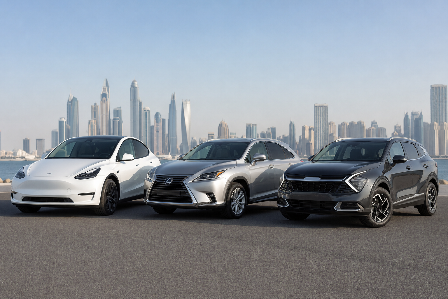 Tesla Model Y vs Used Lexus RX350 vs Used Kia Sportage: Which Family SUV Makes the Most Financial Sense in the UAE?