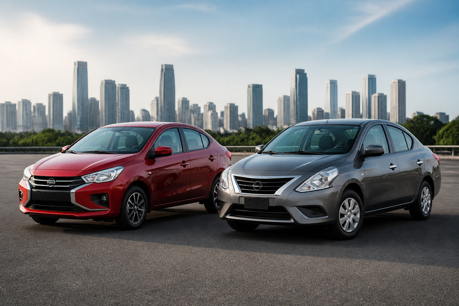 Nissan Sunny vs Mitsubishi Attrage in UAE